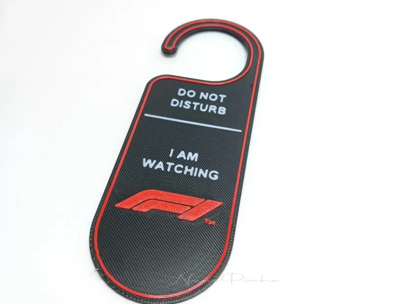 Do Not Disturb Door Sign - Im watching F1