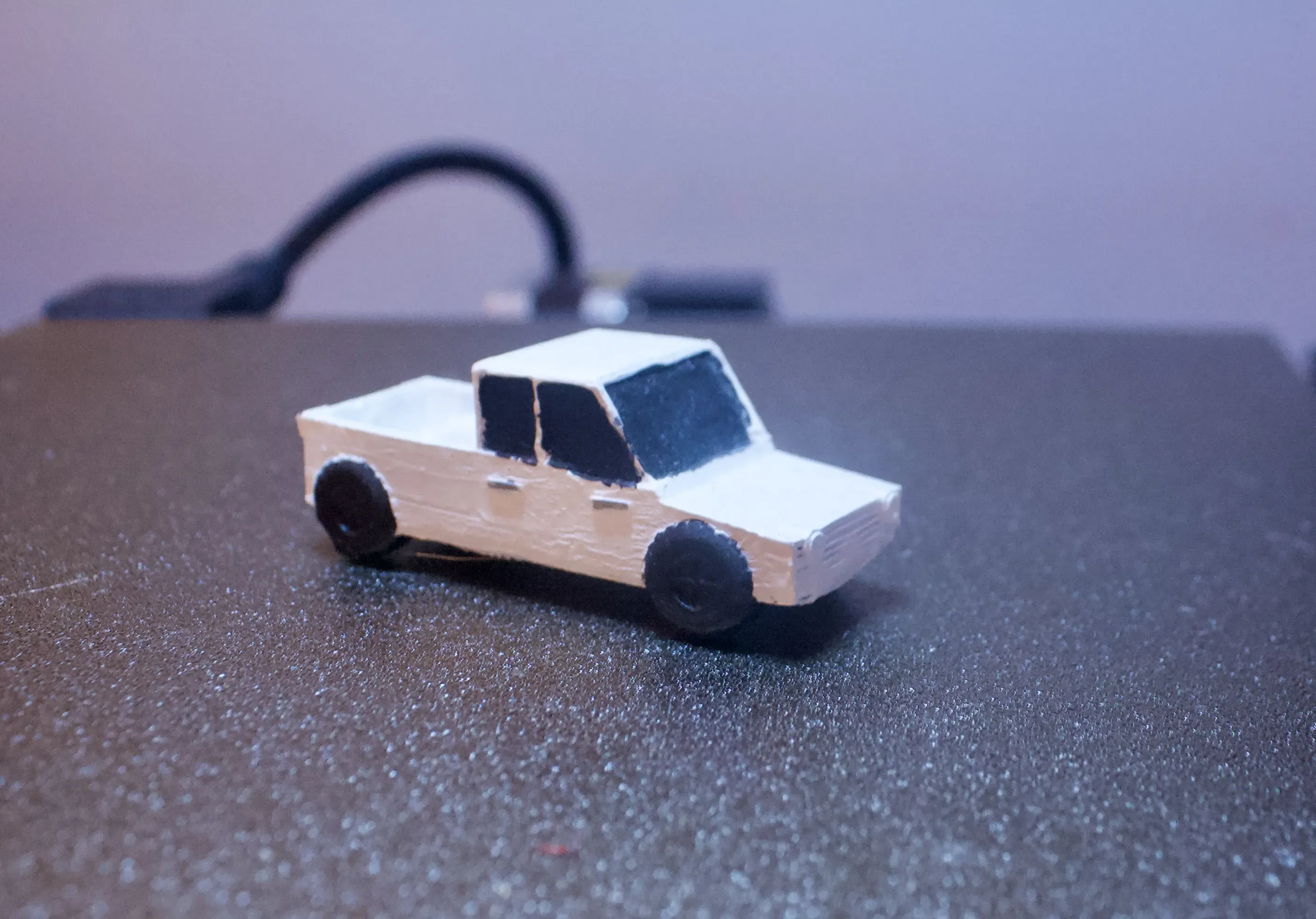 White truck with detail