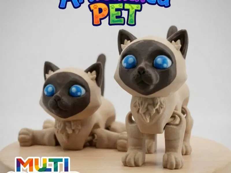 Siamese Cat - Articulated Multicolor