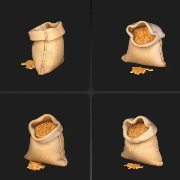 4X Grain sack / Getreide Jutesack