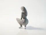 Squatting Lady Figurine Female Figure 3D Printable-2