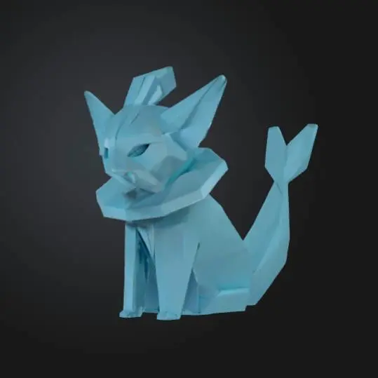 Low Poly Pokemon figurine - Vaporeon