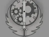 Fallout Brotherhood of Steel Pendulum Wallclock-2