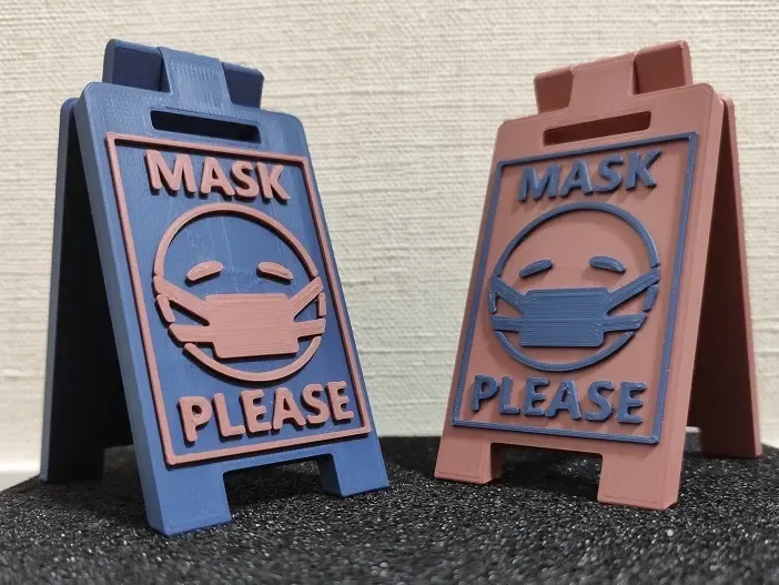 Mini Floor Stand "Mask Please"