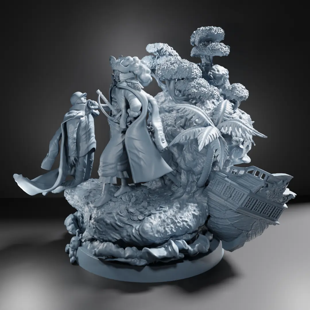DIAROMA GOL D ROGER PIRATE KING- ONE PIECE - 3D MODEL