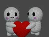 Valentine special- woven couples with heart-6