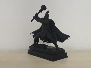 Black Spartan Warrior with Heavy War Hammer