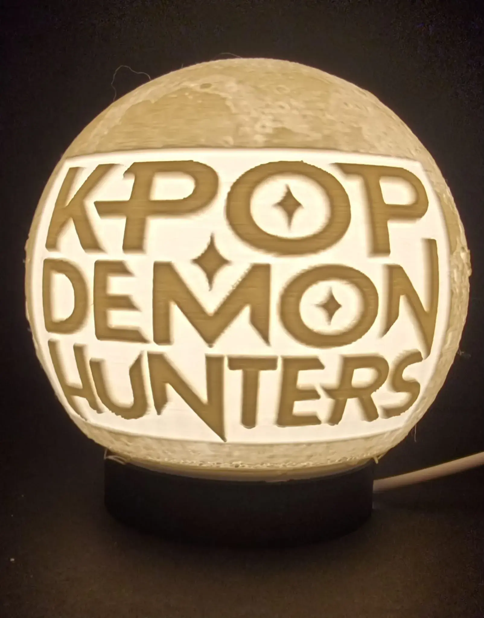 🌑 K-Pop Demonhunters Litho Globe | Bottle Boy Designs Og