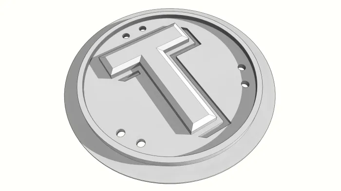 3D Printer Files | 3MF File | T Letter Badge - Embossed | Creality Cloud