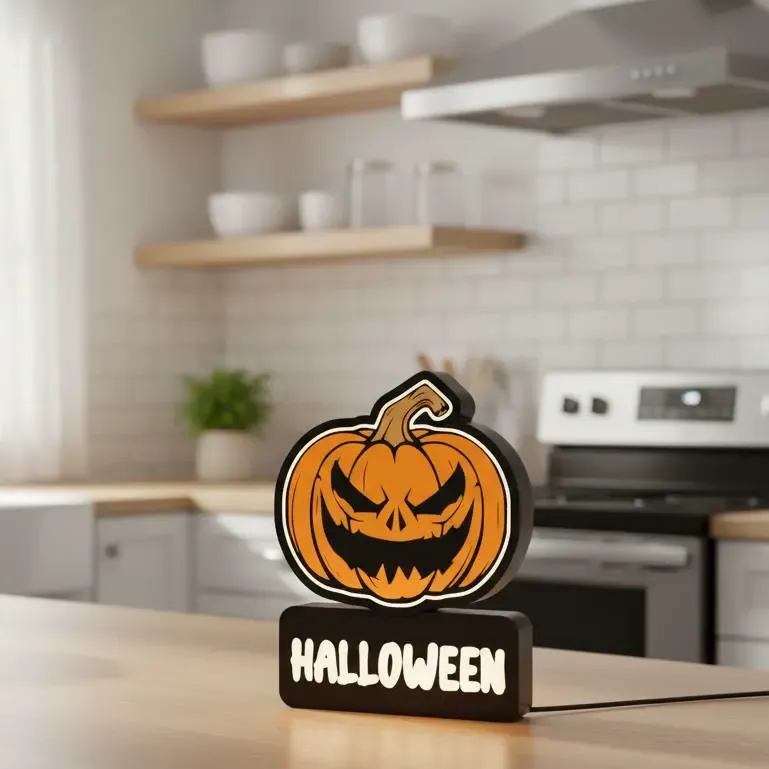Luminária de Abóbora de Halloween