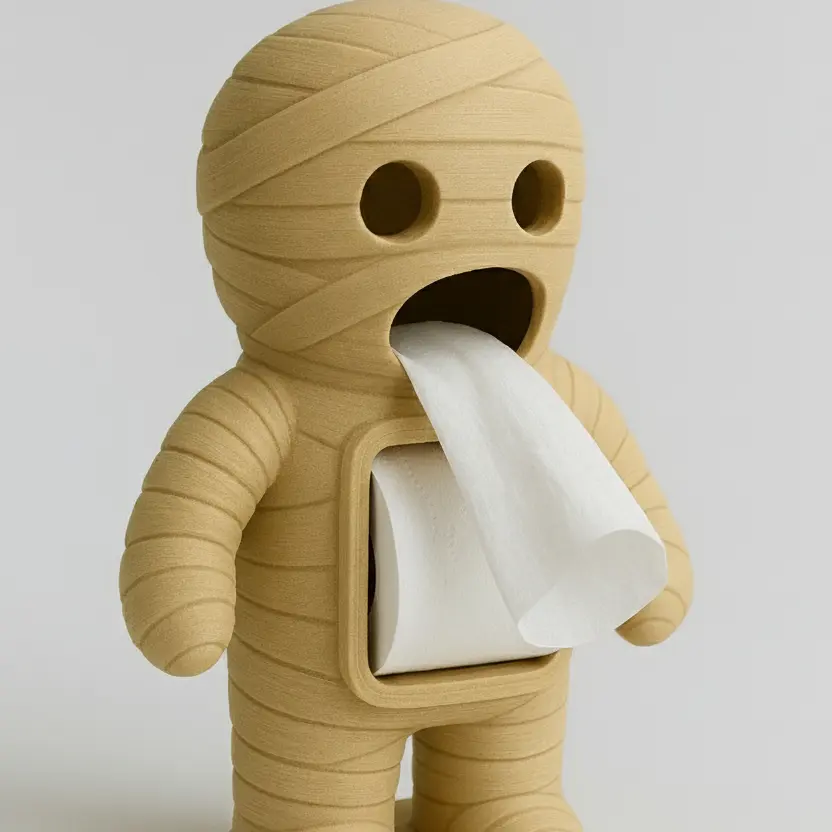 mummy toilet paper container