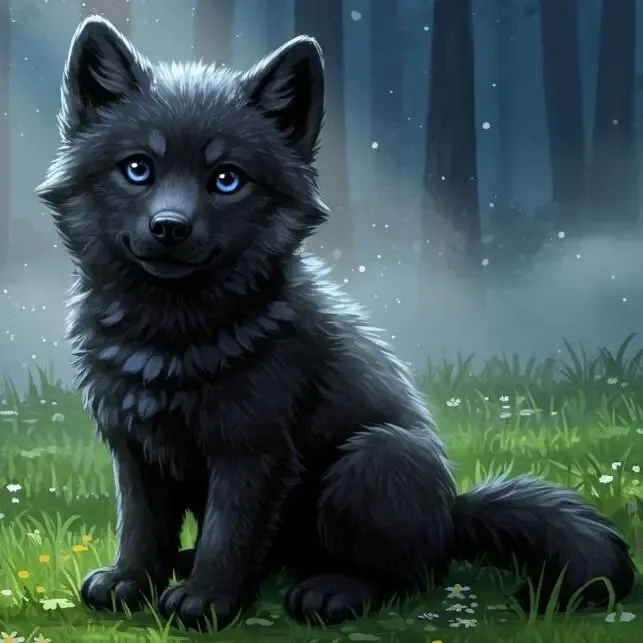cute wolf pup