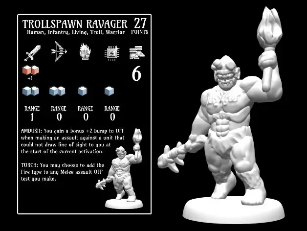 Trollspawn Ravager (scara 18mm)