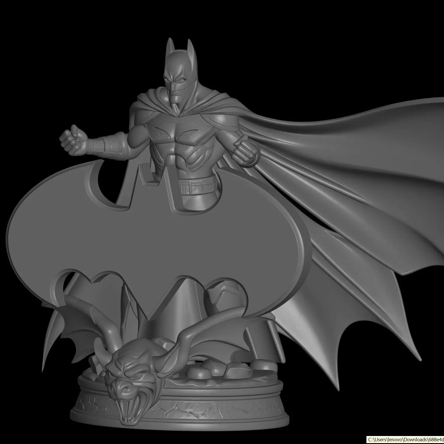 Mesh Inflation Batman Sculptures & Artworks STL Download - batman figureby BiLeN MeSH SToRe