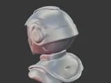 Advanced Sci-Fi Combat Helmet 3D Print Model-4