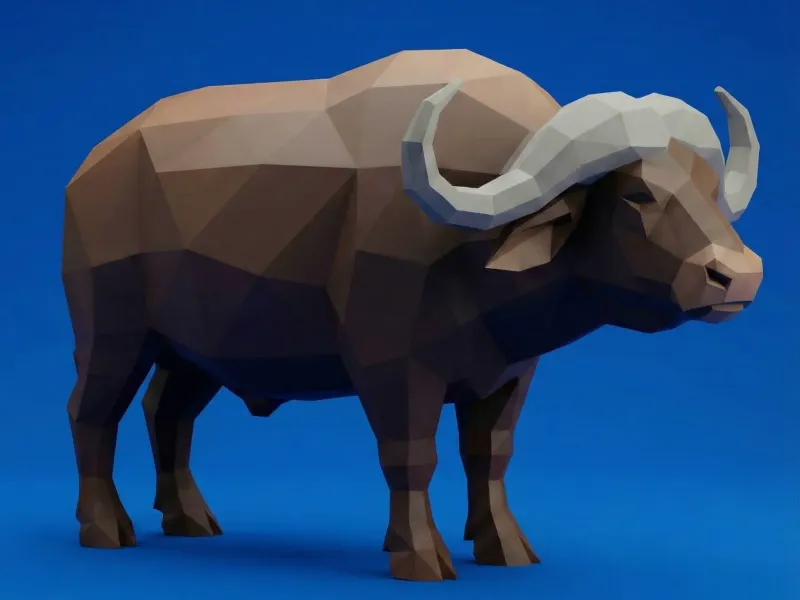 #19 | buffalo lowpoly