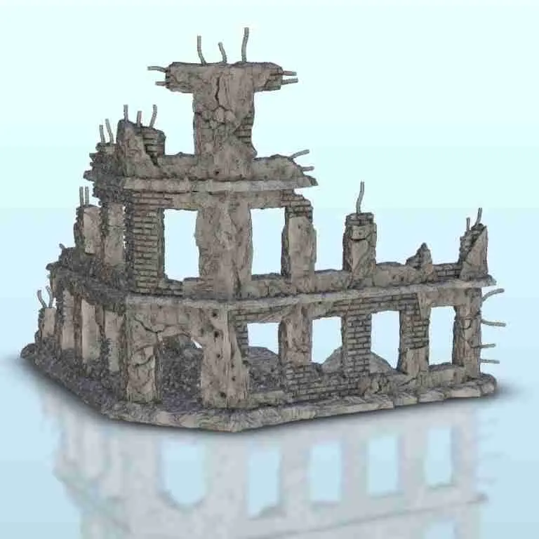 Large corner ruins 16 - miniatures scenery modern games