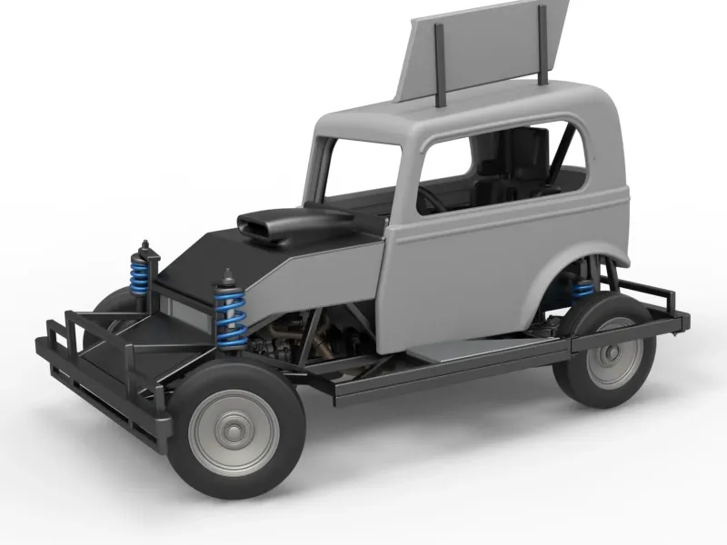 New Zealand Ministock car while turning Scale 1:25