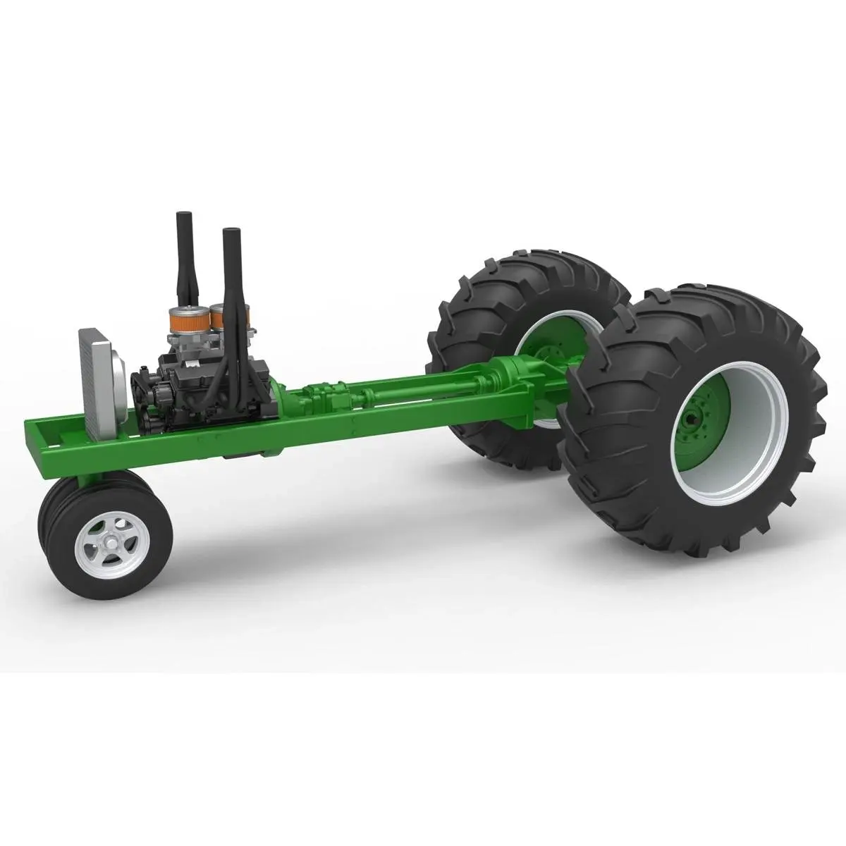 Vehicles & Machinery STL Download - Vintage Small block Pulling tractor ...