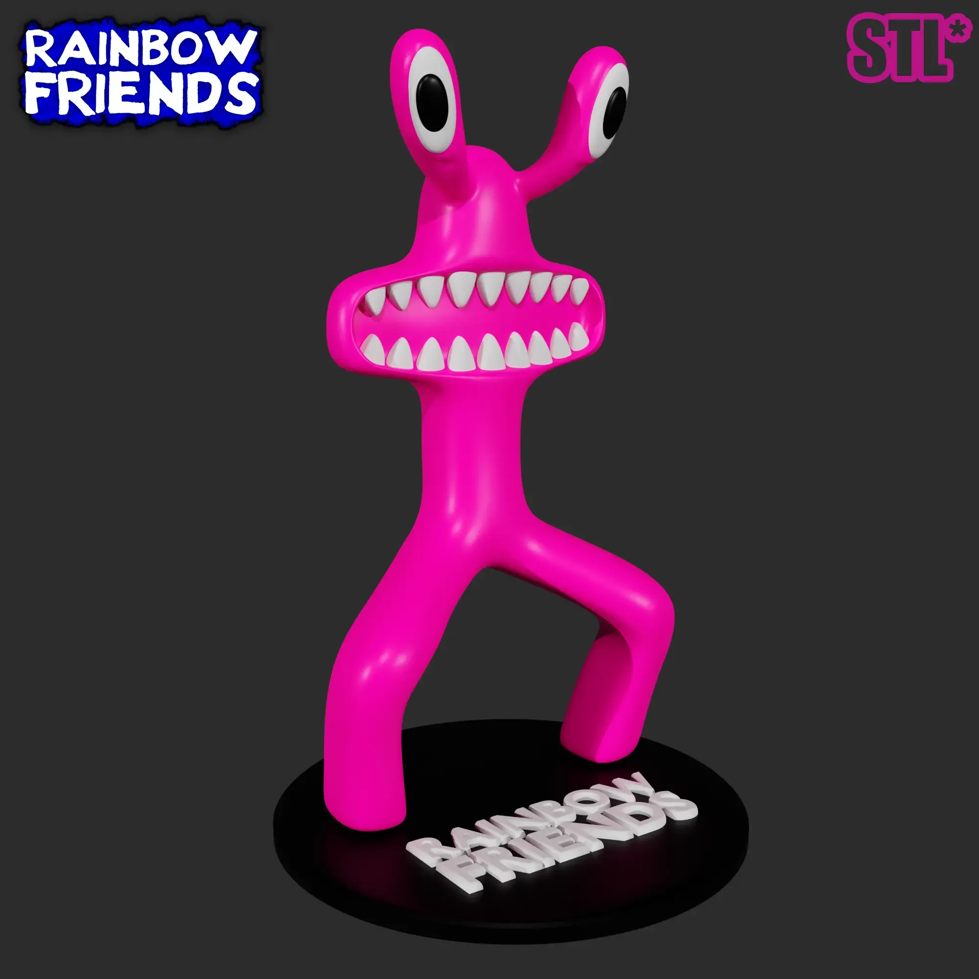 PINK FROM RAINBOW FRIENDS ROBLOX GOOEY | 3D FAN ART