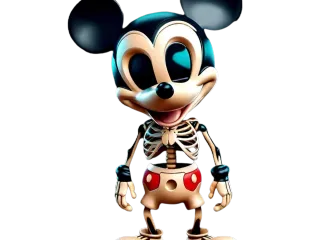 Mickey squelette 