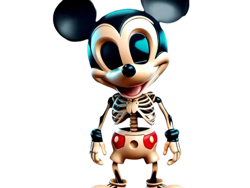 Mickey squelette 