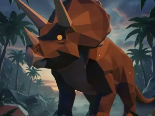 triceratops geometrico, dinosaurio, dinosaur