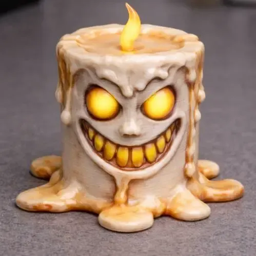 Monster melted candle
