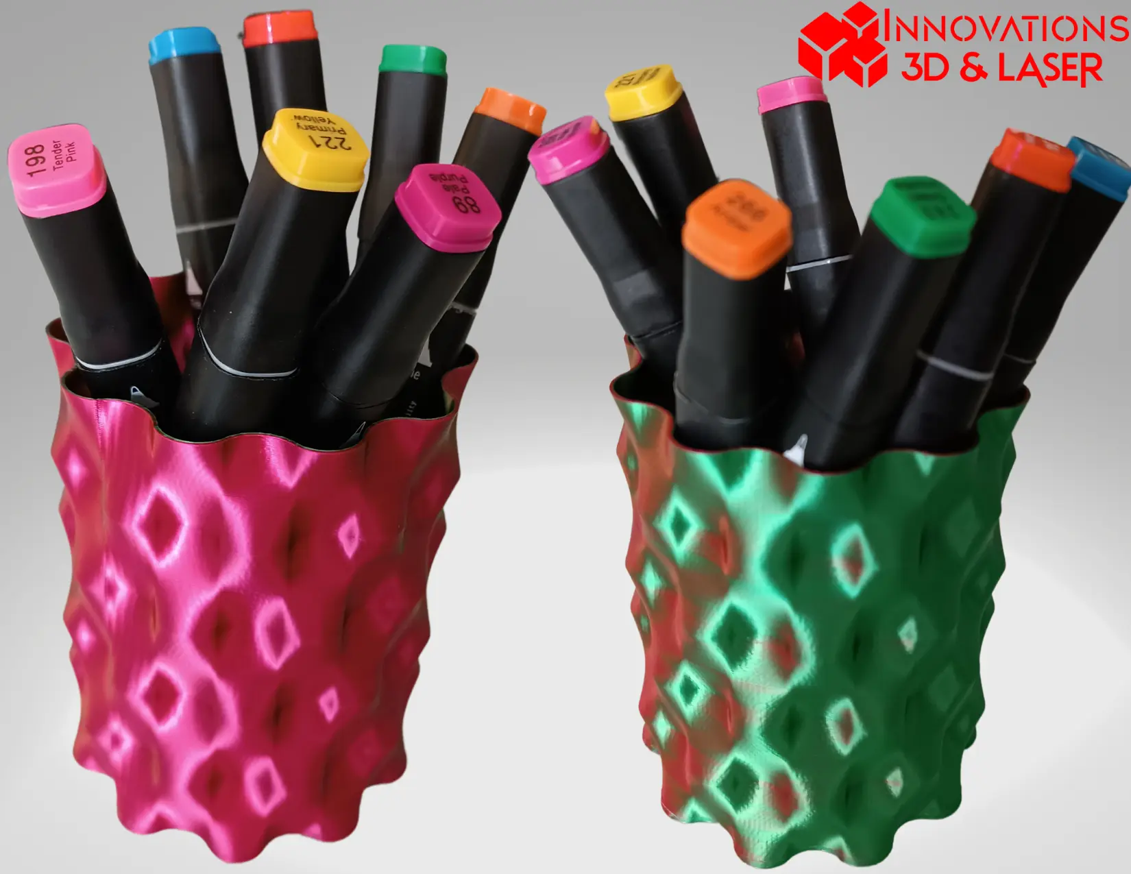 Archivos 3D - Cubilete con diseño geométrico - Diseño personalizado