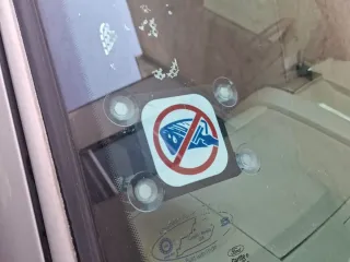 Car LED Lightbox: No Wash Windshield Warning Sign