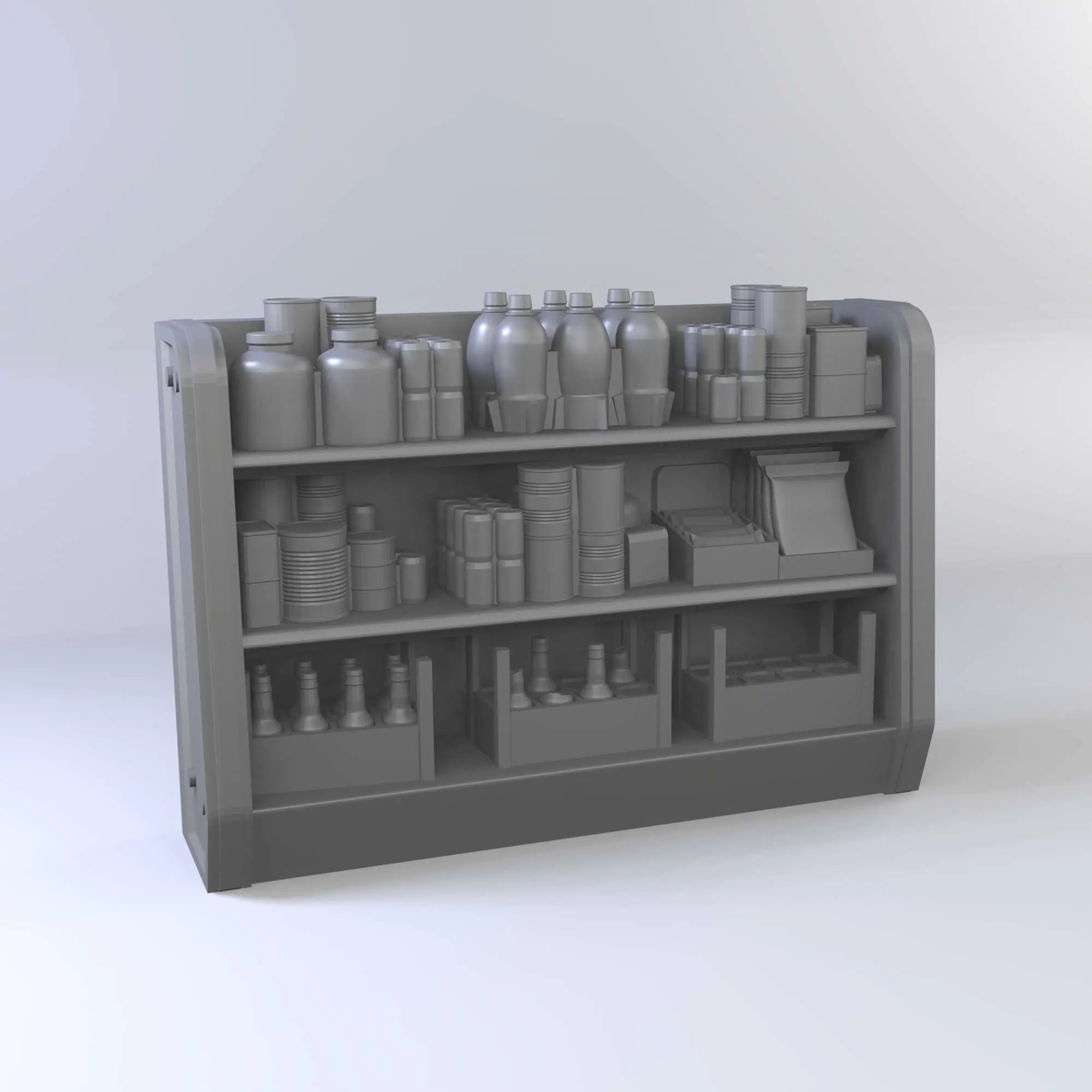 GROCERY STAND WITH SUPPLIES
