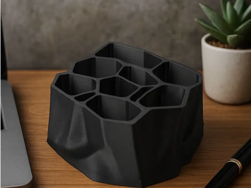 Geometric Hexagon Desk Organizer – Modern Storage