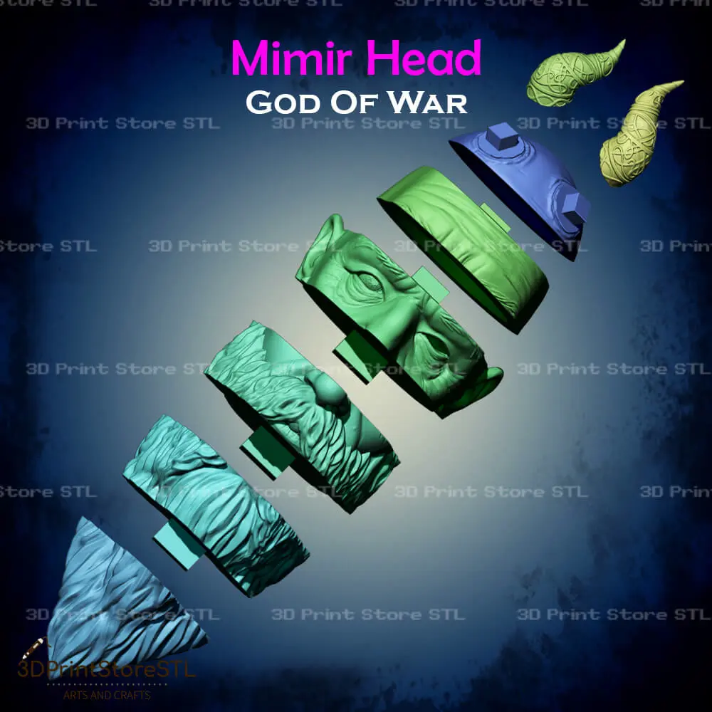 Mimir Head Cosplay God of War - STL File