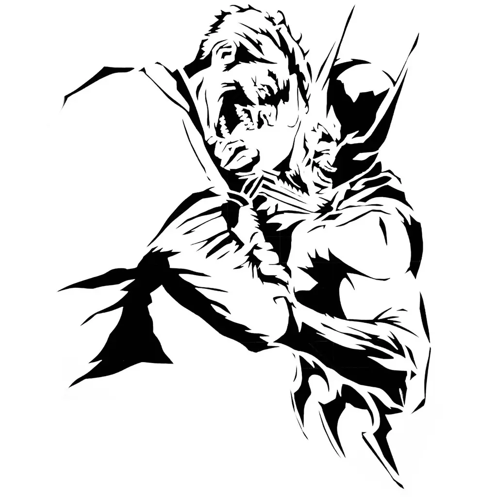 Batman und Joker Schablone