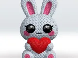 Knitted Bunny 3D Model STL file Cute Knitted Character-0