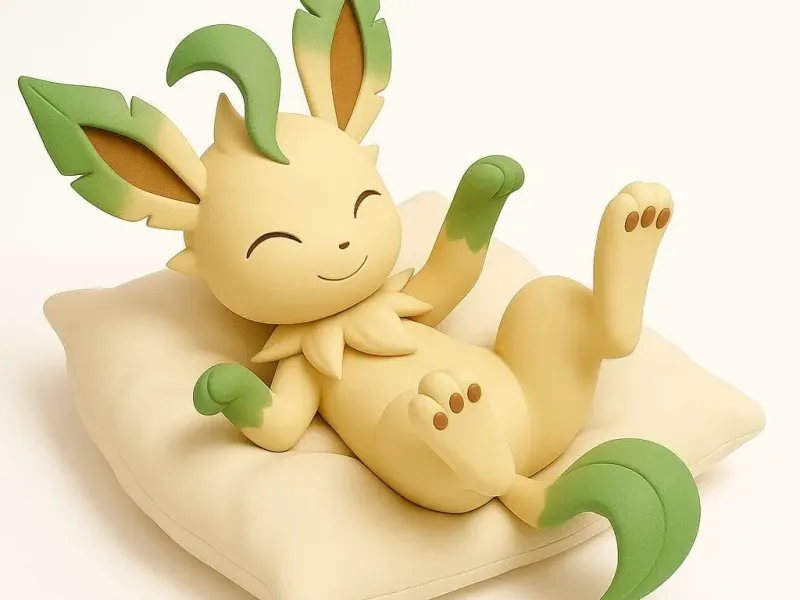 pokemon leafeon pillow