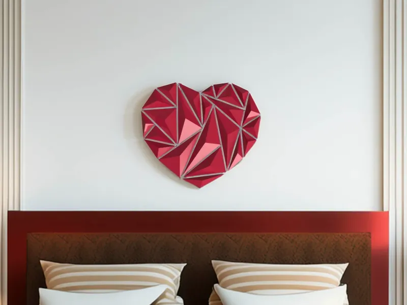 Heart wall art decoration