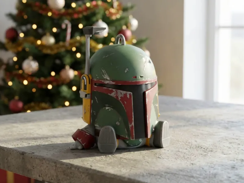 Star Wars | Boba Fett articulado | Adorno de Navidad | Juguete
