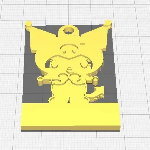kuromi keychain nameplate empty name