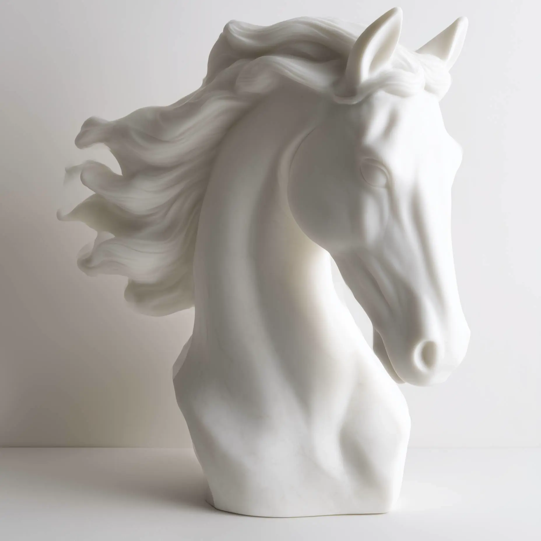 Elegant horse head sculpture