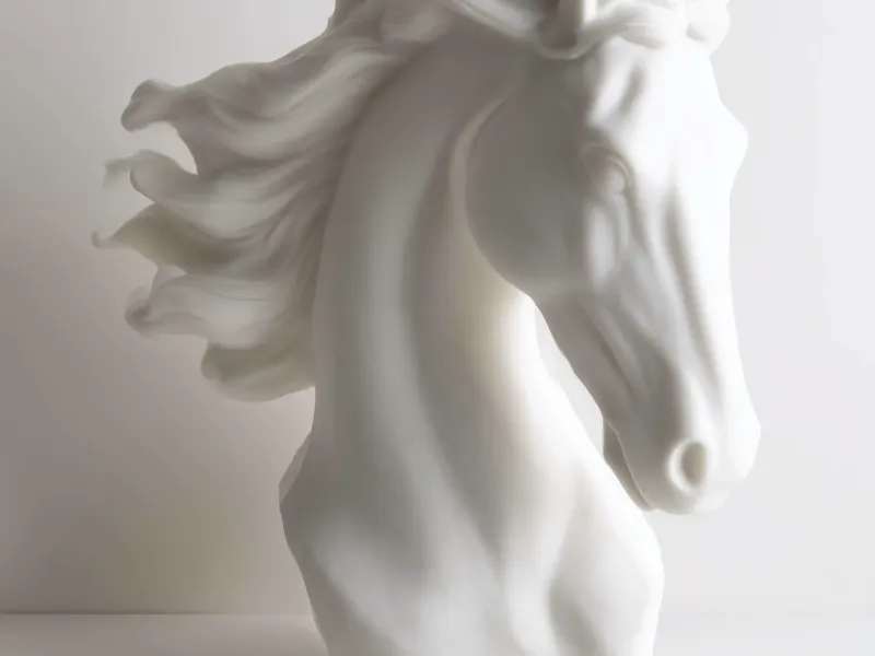 Elegant horse head sculpture
