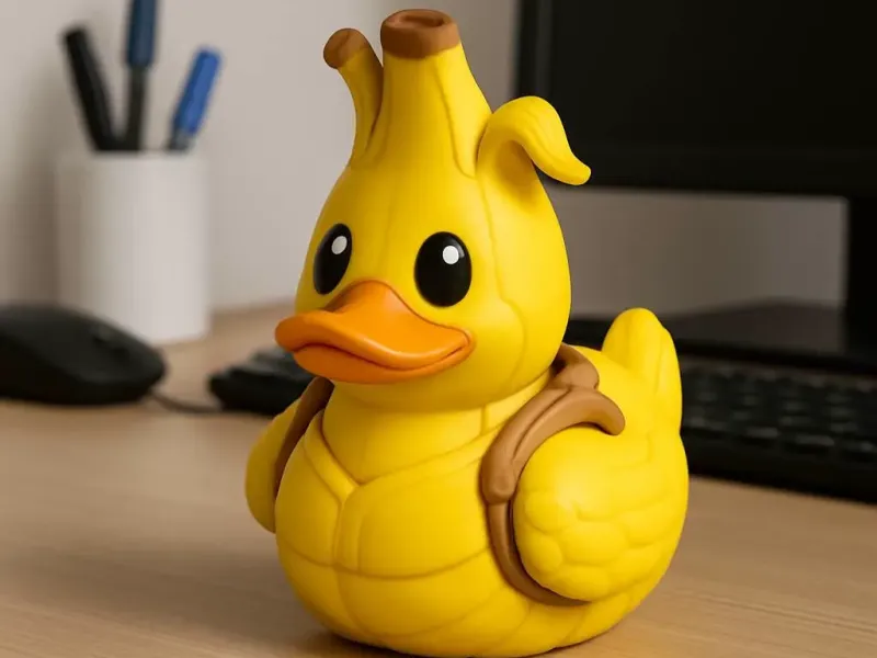 Rubber Duck - Peely - Banana Bunch- 3D print