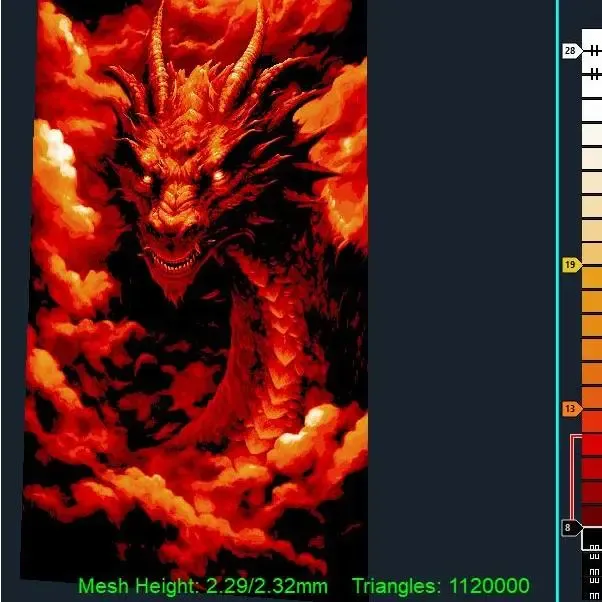 Dangerous dragon in flames