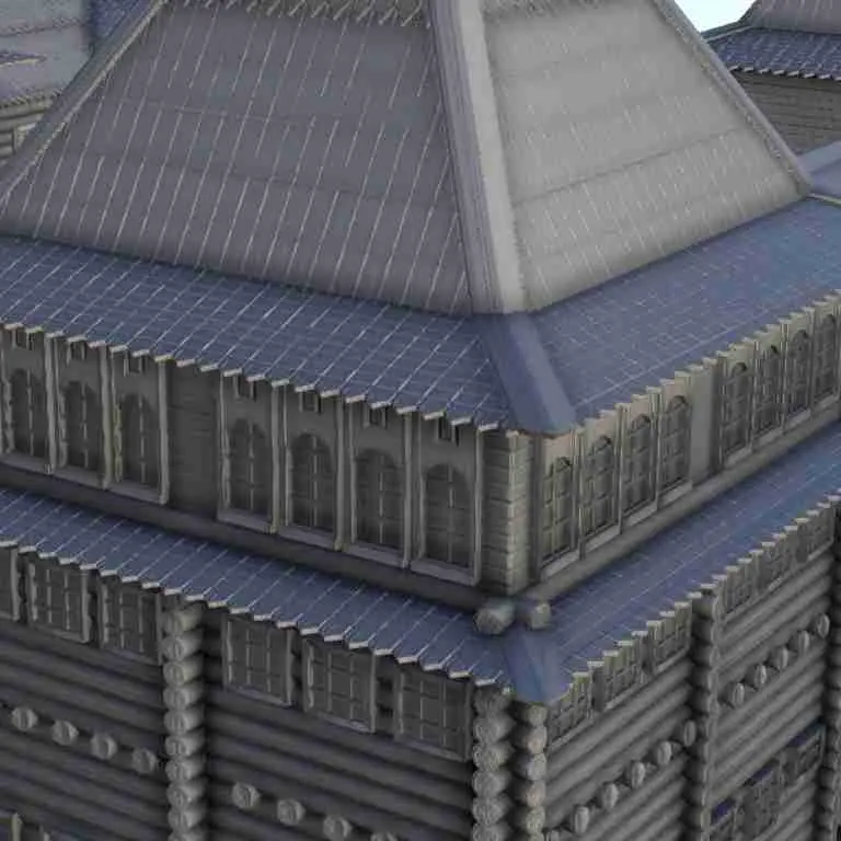 Slavic Medieval wooden fortress (5) - miniatures warhammer t