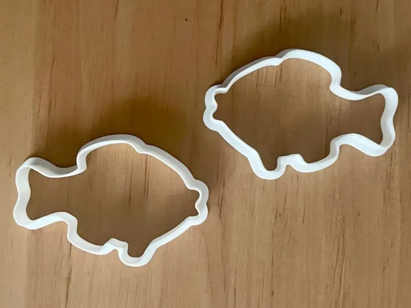 Christmas carp cookie cutter