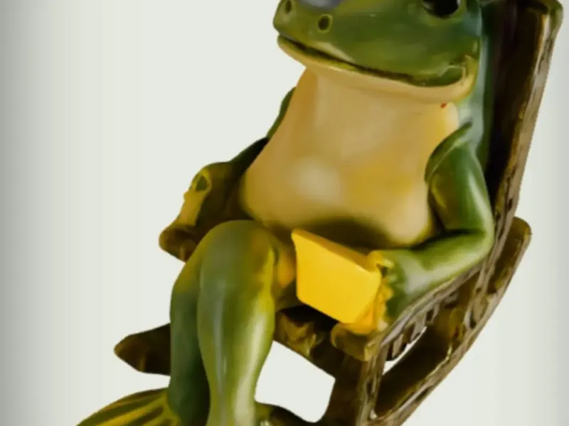 Frog on Rocking Chair 