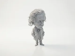Einstein Chibi Figurine Historical Figure 3D Printable