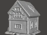 Christmas Village Smithy House with Openings for Lights-1