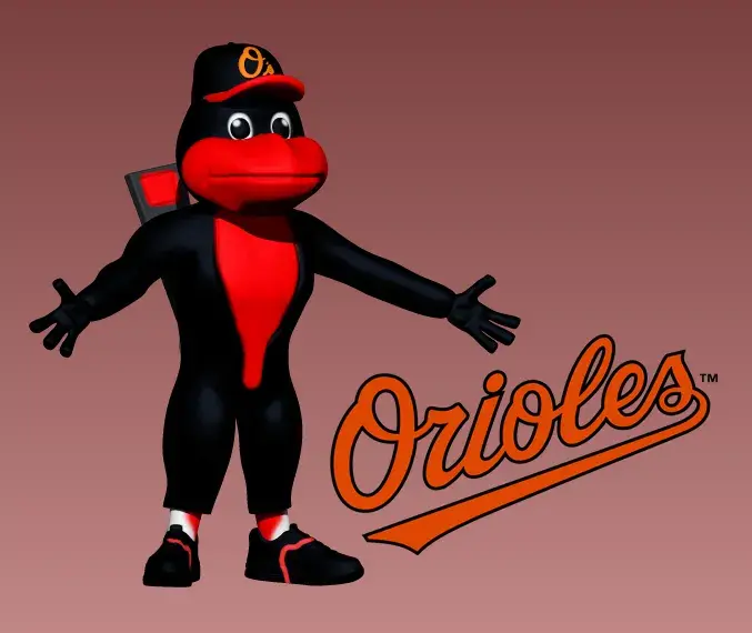 MLB - BALTIMORE ORIOLES BASEBALL MASCOT STATUE - DECOR
