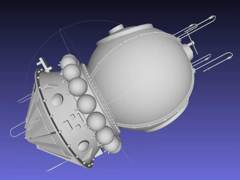 Modèle imprimable de la capsule spatiale Vostok 1 Vostok 3KA de base